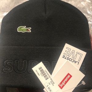 Lacoste Supreme Black Beanie Hat